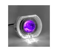 HGYFS5 Motorcycle Headlamp Motorcycle Electric Vehicle 3-inch LED Headlight Built-in Double Lens Spotlight Headlights(White+purple)