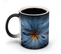 hgyujh Discoloration Mug Color Changing Mugs Big Blue Flowerprinted Heat Changing Mug Ceramic Heat Sensitive Coffee Cup Add Coffee Or Tea and A Happy Little Scene Appears