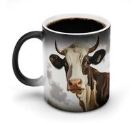 hgyujh Discoloration Mug Color Changing Mugs Farm Animal Cowprinted Heat Changing Mug Ceramic Heat Sensitive Coffee Cup Add Coffee Or Tea and A Happy Little Scene Appears