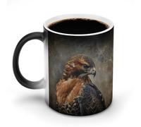 hgyujh Discoloration Mug Color Changing Mugs Fur and Feathersprinted Heat Changing Mug Ceramic Heat Sensitive Coffee Cup Add Coffee Or Tea and A Happy Little Scene Appears