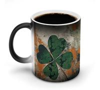 hgyujh Discoloration Mug Color Changing Mugs Green Leaves Imageprinted Heat Changing Mug Ceramic Heat Sensitive Coffee Cup Add Coffee Or Tea and A Happy Little Scene Appears