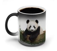 hgyujh Discoloration Mug Color Changing Mugs Panda Starsprinted Heat Changing Mug Ceramic Heat Sensitive Coffee Cup Add Coffee Or Tea and A Happy Little Scene Appears