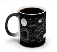 hgyujh Discoloration Mug Color Changing Mugs Physics Printprinted Heat Changing Mug Ceramic Heat Sensitive Coffee Cup Add Coffee Or Tea and A Happy Little Scene Appears