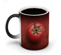 hgyujh Discoloration Mug Color Changing Mugs Tomatoes on The Wallprinted Heat Changing Mug Ceramic Heat Sensitive Coffee Cup Add Coffee Or Tea and A Happy Little Scene Appears