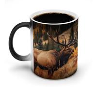 hgyujh Discoloration Mug Color Changing Mugs Wild Animalsprinted Heat Changing Mug Ceramic Heat Sensitive Coffee Cup Add Coffee Or Tea and A Happy Little Scene Appears
