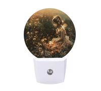 hgyujh Night Lights Plug Into A Beautiful Fairy Printed Wall Nightlight Dusk to Dawn Night Lamp for Stairway Hallway Bedroom