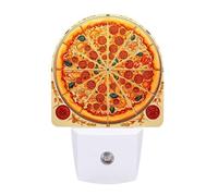 hgyujh Night Lights Plug Into A Full Pizza Printed Wall Nightlight Dusk to Dawn Night Lamp for Stairway Hallway Bedroom