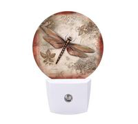 hgyujh Night Lights Plug Into Dragonfly Animal Printed Wall Nightlight Dusk to Dawn Night Lamp for Stairway Hallway Bedroom