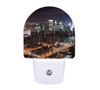 hgyujh Night Lights Plug Into New York Night Printed Wall Nightlight Dusk to Dawn Night Lamp for Stairway Hallway Bedroom
