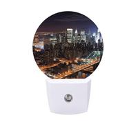 hgyujh Night Lights Plug Into New York Night Printed Wall Nightlight Dusk to Dawn Night Lamp for Stairway Hallway Bedroom