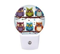 hgyujh Night Lights Plug Into Owls Birds Printed Wall Nightlight Dusk to Dawn Night Lamp for Stairway Hallway Bedroom