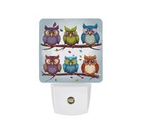 hgyujh Night Lights Plug Into Owls Birds Printed Wall Nightlight Dusk to Dawn Night Lamp for Stairway Hallway Bedroom