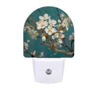 hgyujh Night Lights Plug Into Pale White Flowers Printed Wall Nightlight Dusk to Dawn Night Lamp for Stairway Hallway Bedroom
