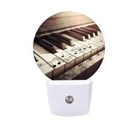 hgyujh Night Lights Plug Into Piano Keys with Musical Notes Printed Wall Nightlight Dusk to Dawn Night Lamp for Stairway Hallway Bedroom