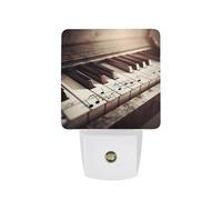hgyujh Night Lights Plug Into Piano Keys with Musical Notes Printed Wall Nightlight Dusk to Dawn Night Lamp for Stairway Hallway Bedroom
