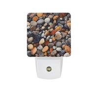 hgyujh Night Lights Plug Into Rocks and Pebbles Printed Wall Nightlight Dusk to Dawn Night Lamp for Stairway Hallway Bedroom