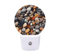 hgyujh Night Lights Plug Into Rocks and Pebbles Printed Wall Nightlight Dusk to Dawn Night Lamp for Stairway Hallway Bedroom