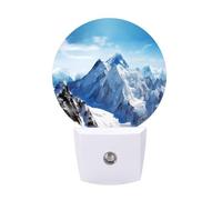 hgyujh Night Lights Plug Into Snow Mountain Scenery Printed Wall Nightlight Dusk to Dawn Night Lamp for Stairway Hallway Bedroom