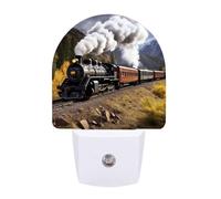 hgyujh Night Lights Plug Into Steam Locomotive Train Printed Wall Nightlight Dusk to Dawn Night Lamp for Stairway Hallway Bedroom