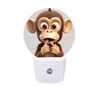 hgyujh Night Lights Plug Into The Silent Monkey Printed Wall Nightlight Dusk to Dawn Night Lamp for Stairway Hallway Bedroom
