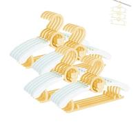 HGYZE Baby Nursery Closet Hangers, Ultra-Thin Non-Slip and Extendable Laundry Infant Pant Hanger for Newborn Clothes -20pcs Yellow Gift- Adjustable Children Coat Hanger for Girl Boy Toddler Kids Child