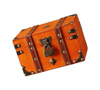 HGZHNAT Decorative Storage Box With Metal Mechanism For Jewelry Photos Memorabilias Secure Combination Wooden Chest Chinese Vintage Jewelry Storage Box With