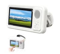 HGZHNAT Wall Mount Shower Phone Holder Waterproof,Bathroom Accessories,Waterproof Phone Case,Shower Phones Holder with Speaker,360° Rotation,Suction Cup Bathroom Case Mount Shelf (White)