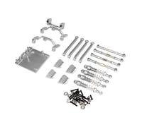 HGZLQKD 1/12 RC Upgrades Kit Tie Rod Mount Upgrade Part Wear Resistant Servo bracket Shock Mount for MN99S DIY Parts Trucks RC Car, silver