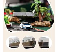HGZLQKD 1/64 Scale Model Car Display Case Parking Garage Diorama,Organizer Micro Landscape Decor Storage Box Scenes Parking Lot, without Figurine