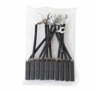 HGZLQKD 10 Pieces Carbon Brush Machine Motor Brush Replacement Set With Copper Braided Wire And Spade Terminals For Secure Installation Suitable for Paper Die, 0.8x1.2x3.2cm