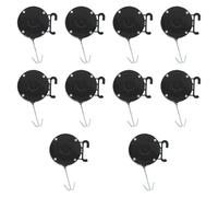 HGZLQKD 10x Hot Perm Machine Wire Hanging Box Perming Bar Hook Easy Installation Elastic Hair Curling Machine Fittings for Hair Salon, Black, 4.5x4.5cm