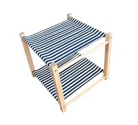 HGZLQKD 2 Layer Cat Hammock Cat Furniture Freestanding Portable Wood Frame Elevated Cat Bed for Pets Small Dogs Puppy Small Animals