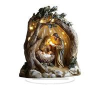 HGZLQKD 2D Jesus Birth Decor, Acrylic Nativity Scene Decor, Christmas Nativity Scene Sign, Table Centerpiece for Office Cabinet, 16.2cmx20cm