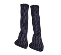 HGZLQKD 2Pcs Figure Skating Leg Warmers, Boot Socks, Knitting Protectors Sleeves for Training Ballet Dance, Navy blue