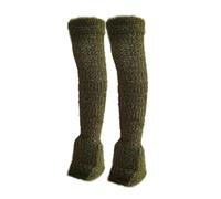 HGZLQKD 2Pcs Figure Skating Leg Warmers, Boot Socks, Knitting Protectors Sleeves for Training Ballet Dance, Green