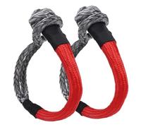 HGZLQKD 2Pcs Soft Shackle Accessory Sturdy Multifunctional High Strength Replacement Red Winch Rope Recovery Strap for Marine