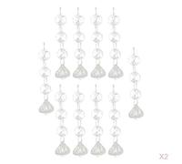 HGZLQKD 2x 10 PCS Pendant Clear Christmas Tree Garland Crafts