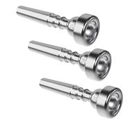 HGZLQKD 3x Trumpet Mouthpieces for Beginners and Professional Practice 3C 5C 7C Trumpet Mouthpiece Set for Music Lovers, Silver