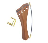 HGZLQKD 4/4 Violin Tailpiece Pull String Plate Tailpiece Easy to Use Fine Workmanship Replacement with Tail Gut for Birthday Gift, Brown