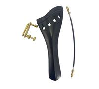HGZLQKD 4/4 Violin Tailpiece Pull String Plate Tailpiece Easy to Use Fine Workmanship Replacement with Tail Gut for Birthday Gift, Black