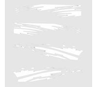 HGZLQKD 4 Pieces Cool Auto Sticker Easy to Install Anti Scratch Waterproof Hood Decal Car Sticker for Door Vehicle, White