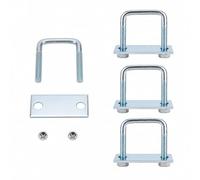 HGZLQKD 4 Pieces Leaf Spring Clamp Kit | Heavy-Duty, Galvanized Steel Leaves Spring U-, U Bolt Clamp 4 Pk S