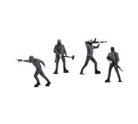 HGZLQKD 4x 1:64 Scale People Figures Dioramas Display Accessories Tiny Models for Train Layouts Micro Landscapes Desktop Decorations