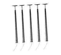 HGZLQKD 5 Streetlights in 1:87 Scale, Garden Street Lighting, Model Railway Scenery, Dollhouse Decoration, LED Garden Lamp Posts, Black