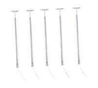 HGZLQKD 5 Streetlights in 1:87 Scale, Garden Street Lighting, Model Railway Scenery, Dollhouse Decoration, LED Garden Lamp Posts, Silver