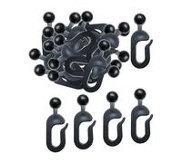 HGZLQKD 56x Hooks for Gazebo Curtains, Black ABS U-shape Gutter Hooks, UV & Weather Resistant Canopy Curtain Kit Professional Rustproof Curtain Hooks Ideal for Outdoor Decorative Lights