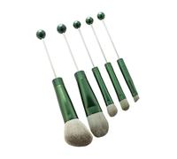 HGZLQKD 5Pcs Beadable Makeup Brushes Cosmetic Brushes Metal Tube Professional Comfortable Make up Brush Tool Kits for Sister Gifts, Green