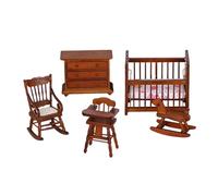 HGZLQKD 5x 1/12 Dollhouse Miniature Furniture Set Kids Toys Simulation Life Scene Props Hobby Crafts for 3+ Kids Birthday Gifts