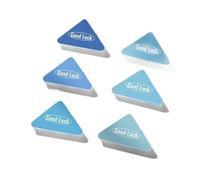 HGZLQKD 6 Triangular Paper Clips, File Corner Clips for Documents, Books, and Folders, Made of PP Material, Prevents Dog-Eyes and Creases, Blue