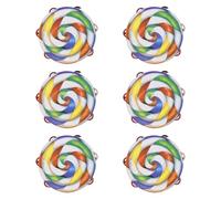 HGZLQKD 6Pcs Tambourines Metal Jingles for Kids Adults Wooden Bell Hand Held Colorful Rhythm Educational 8 inch for Game KTV Party